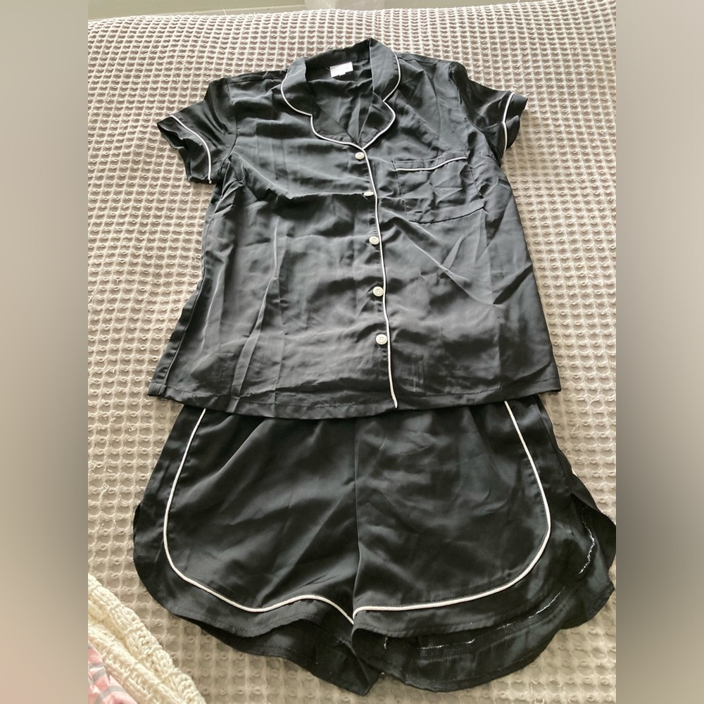 Classy and cute black pj set